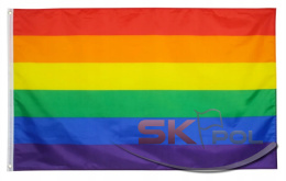 Flaga LGBT TĘCZOWA RAINBOW PRIDE NA MASZT 150x90 CM + 2 oczka