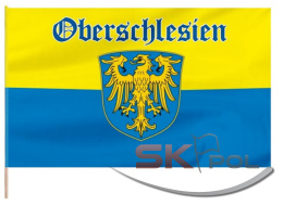 MOCNA Flaga Górny Śląsk Silesia Herb na maszt Premium 150x90 CM