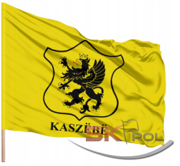 MOCNA Flaga Kaszubska Kaszuby Kaszebe Cywilna Gryf Napis na Maszt 150x90 CM