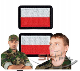 Naszywka Rzep na Mundur Haft Flaga Polski mundurowa Wojsko komplet 2 szt.