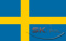 Flaga Szwecja drukowana 150x93